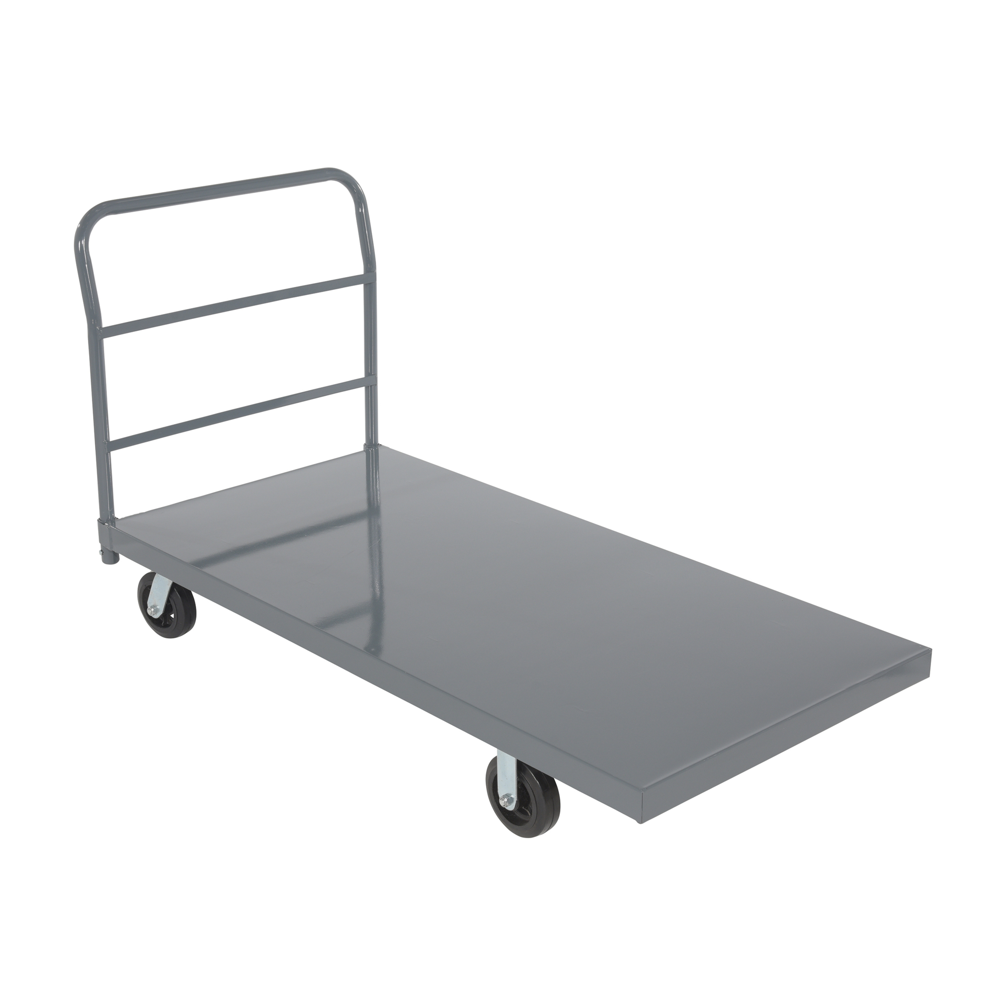 Vestil Steel Platform Truck - 30in. x 60in., 2000-Lb. Capacity, Smooth Deck, Rubber Casters, Model# ECSPT-3060